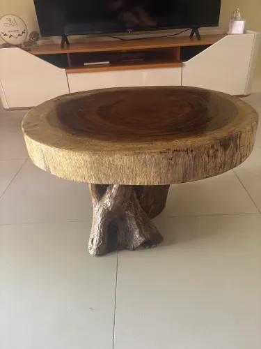 Mesa de Centro Madeira Maciça Artesanal