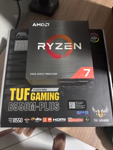 Ryzen 7 5700x, placa mãe b550m asus