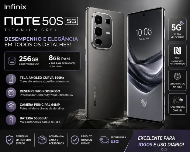 Celular infinix note 50s - 256gb