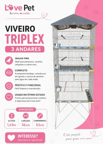 viveiro 3 andares exclusivo