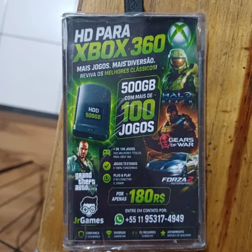 HD de xbox 360 + 100 jogos