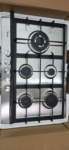 Cooktop 5 Bocas Gás Inox Grade Ferro Fundido Novo