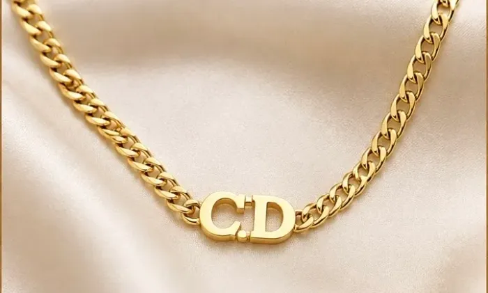 Colar Grumet e Iniciais em Ouro 18k 750