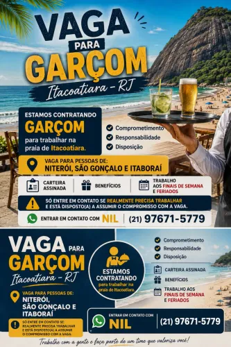 Vaga de garçom