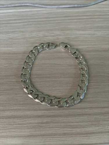 Pulseira flat Grummet Prata 925, 20cm x 10mm