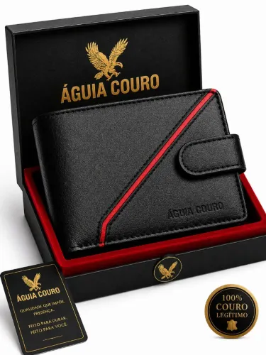 Carteira Masculina Premium Águia Couro