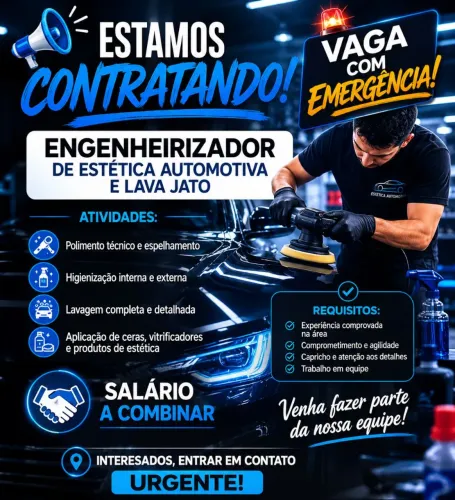 Vaga higienizador estetca e lava jato