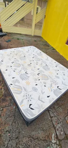 cama box casal padrão base e colchão espuma D45 ENTREGA GRÁTIS