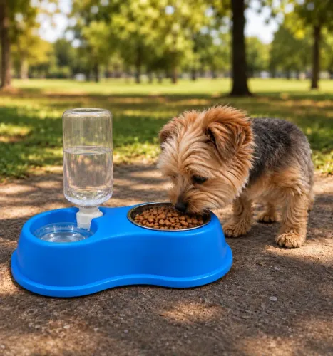 Bebedouro para Pet com bandeja de comida