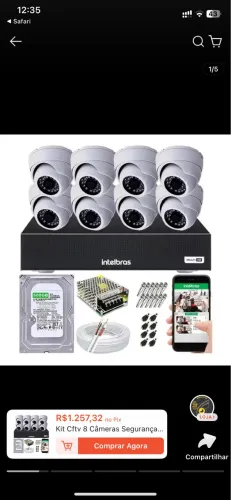 Câmeras Intel (6) mais DVR (1)