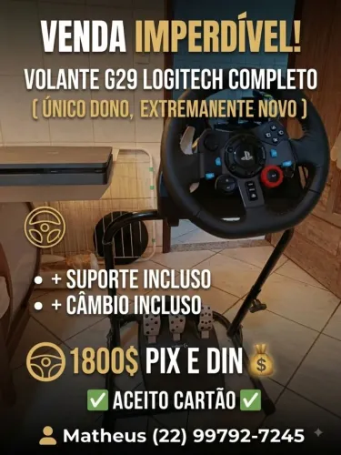 VOLANTE G29 LOGITECH ( UNICO DONO ) 