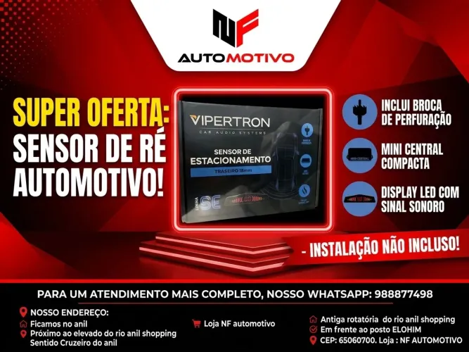 Sensor de ré 4 pontos 