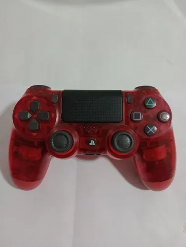 Controle Clear Red Playstation 4 Original Sony