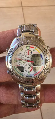 VENDO RELÓGIO RARIDADE VINTAGE CITIZEN PROMASTER YACHT WORLD TIME CHRONOGRAPH CALIBRE C320