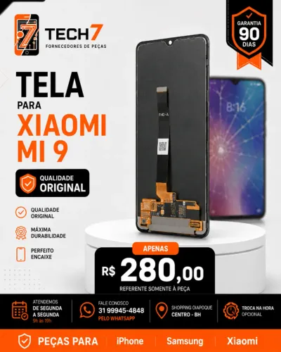 Tela Xiaomi Mi 9 ORIG - Padrao Original com Garantia de 90 Dias