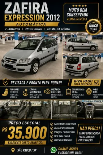 Chevrolet Zafira Expres. 2.0 MPFI Flexpower 5P AUT 2012
