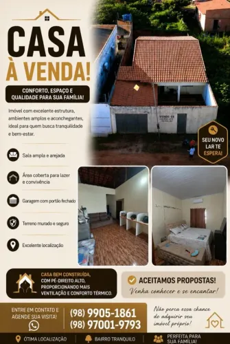 VENDO CASA COM EXCELENTE ESTRUTURA, AMBIENTES AMPLOS E ACONCHEGANTES
