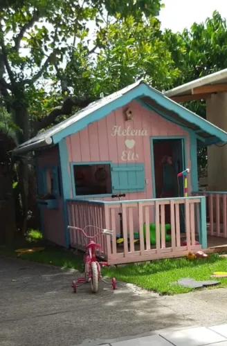 Casinha de Boneca Madeira Eucalipto