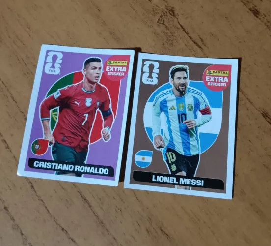 Cristiano Ronaldo e Messi (FIGURINHAS)