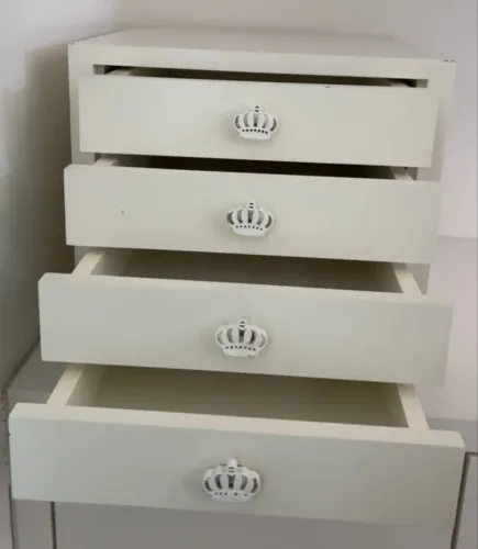 Gaveteiro Organizador Branco - 4 Gavetas