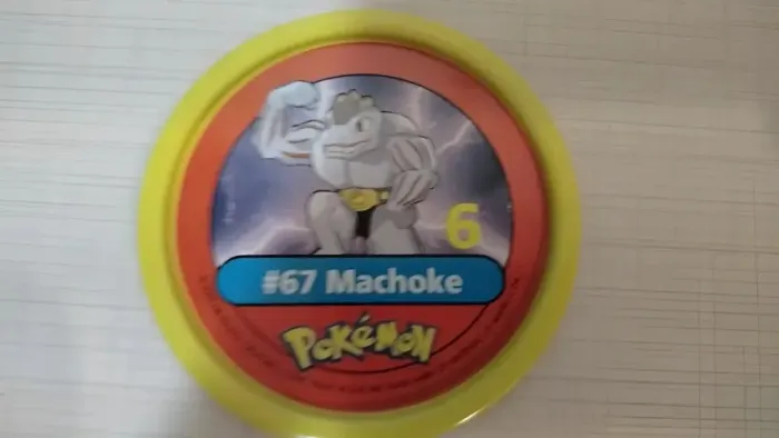 Tazos Estrela Pokémon Pokemetal #67 Machoque