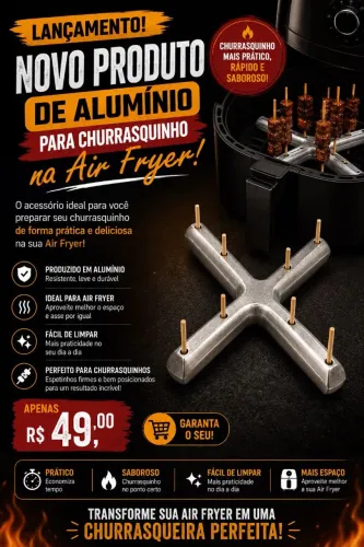 Base pra churrasco na Airfryer