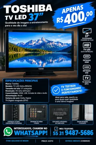 Televisão toshiba 37 polegadas