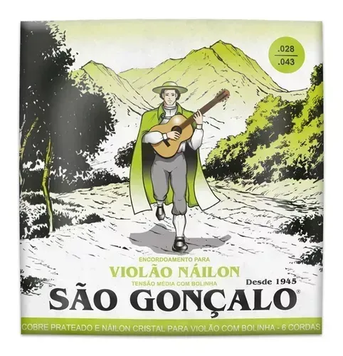Jogo De Cordas Encordoamento Para Violão Nylon C/ Bolinha