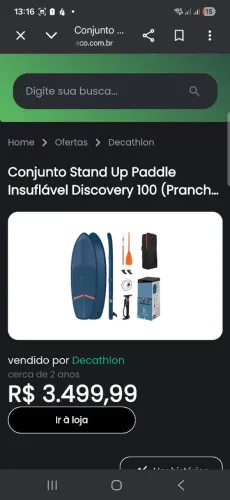 Conjunto stand up 2 pessoas semi novo usado uma vez