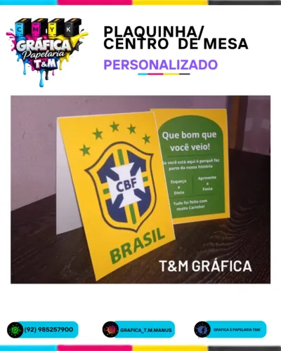plaquinha para mesa / centro de mesa para festa - personalizado