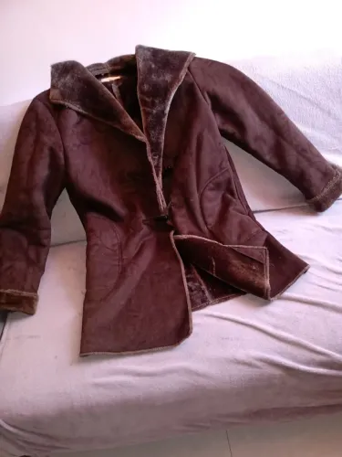 Casaco marrom veludo feminino 