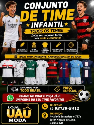 ? CONJUNTO DE TIME INFANTIL ?