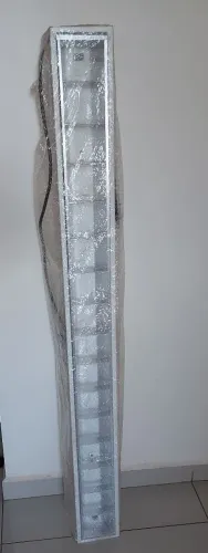 Luminária Calha Aletada 1,24m p/ 1 Lâmpada Tubular T5 (Nova)
