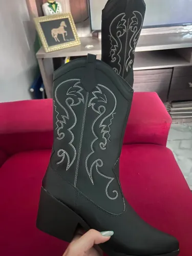 Bota Country Feminina Preta 