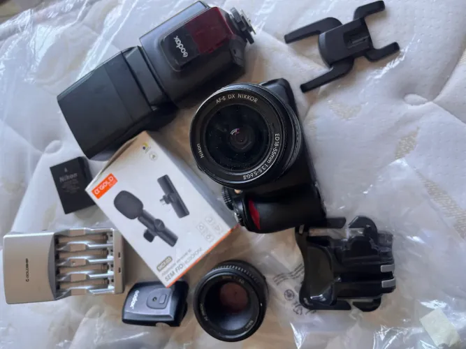 Câmera fotográfica nikon D3100 completa+lente 50mm