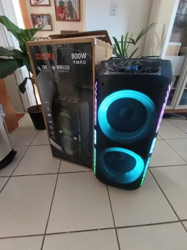 Torre de SOM Amplificada Mic sem fio Bluetooth Rodinha