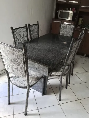 Conjunto Sala de Jantar Mesa Retangular 140x75cm