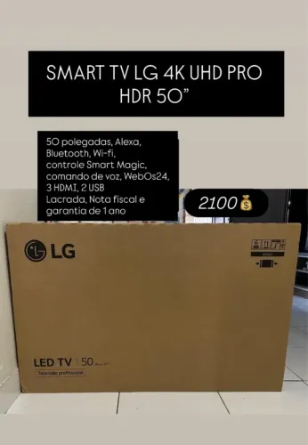 Smart TV LG 50 Polegadas 4K - Nova - NF - Garantia