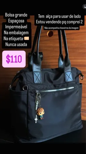Bolsa grande impermeável (Na embalagem)