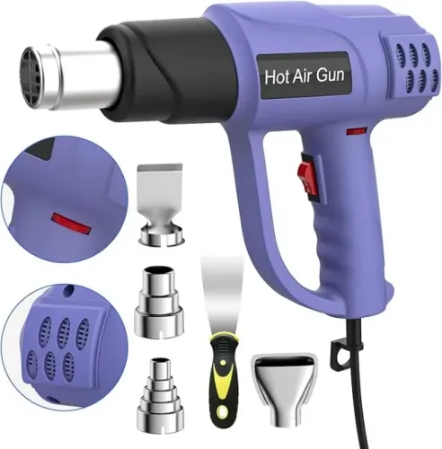 Soprador Térmico Profissional 2000W 110V, Pistola de Ar Quente com 60°C~600°C