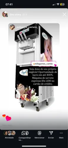 Máquina de sorvete expresso