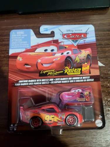 Disney pixar cars - Relâmpago Mcqueen com placa da Rusteze