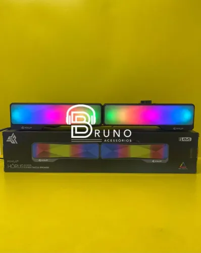Caixa de som pra Pc e Notebook RGB Horus