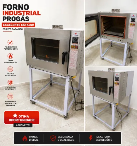 Forno Industrial Progás - Excelente Estado | Pronto para Trabalhar!