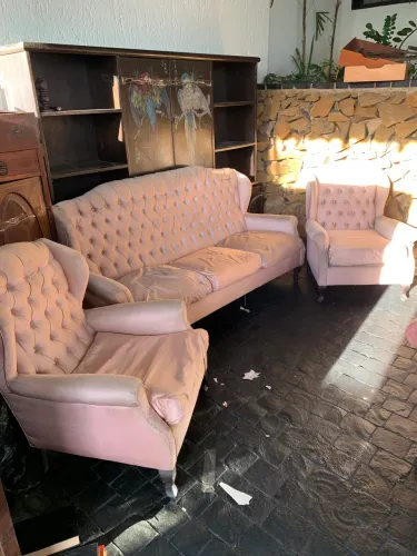 Jogo sofá antigo para restauro