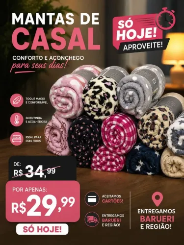 Mantas de casal 30$