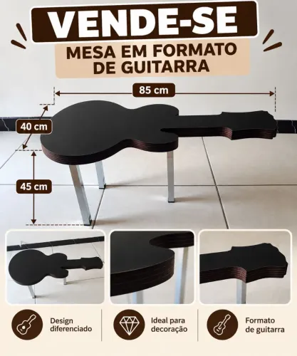 Mesa de centro - formato Guitarra