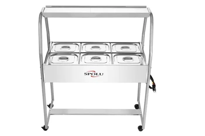 Buffet térmico spolu 6 cubas 127v (venda rápida)