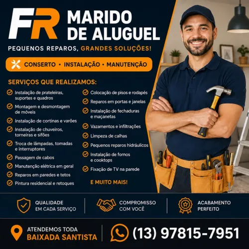 Marido de Aluguel - Reparos e Instalações | Baixada Santista