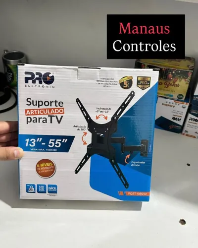 Suporte articulado para Tv 13 - 55 Braço de 32cm 4 movimentos
